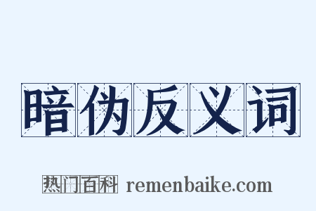 暗伪反义词是什么意思的图片